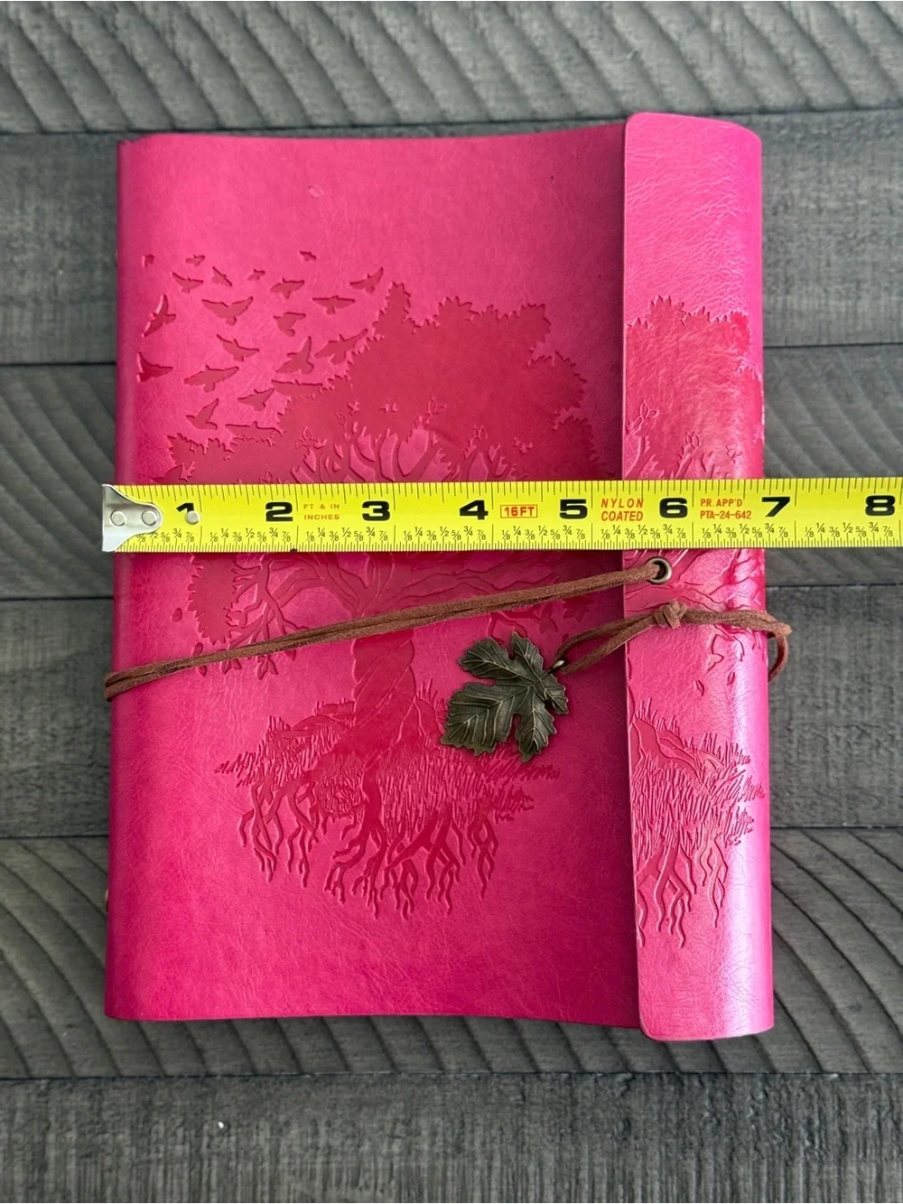 Women’s Pink Tree of Life Embossed Faux Leather Journal